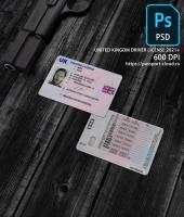 Britain Driver License 2021+ PSD1