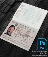 Mexico Passport 2016+ PSD1