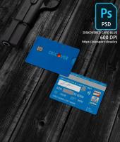 Discovered Blue Credit Card PSD1