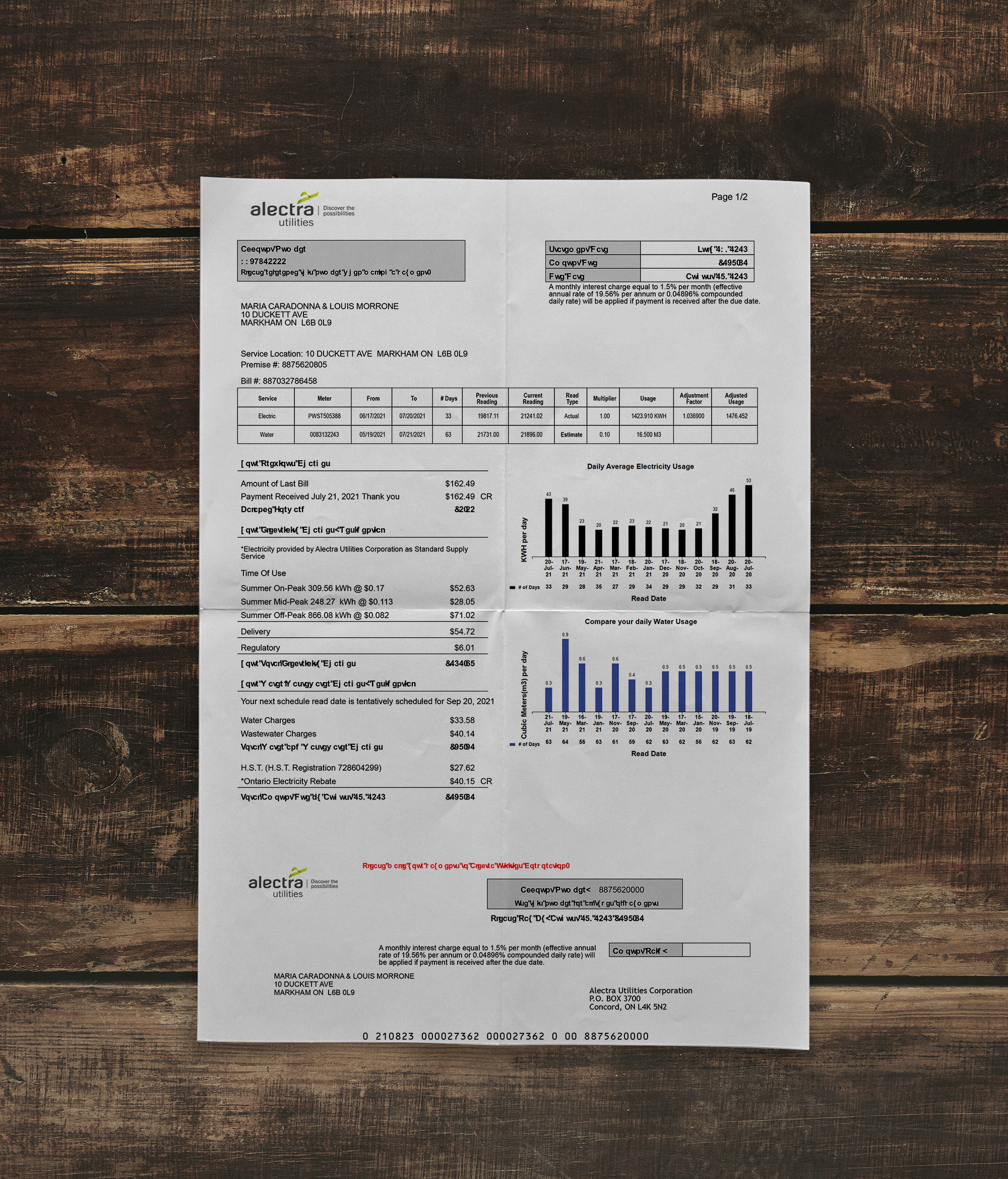 Utility bill | Canada | Alectra-1