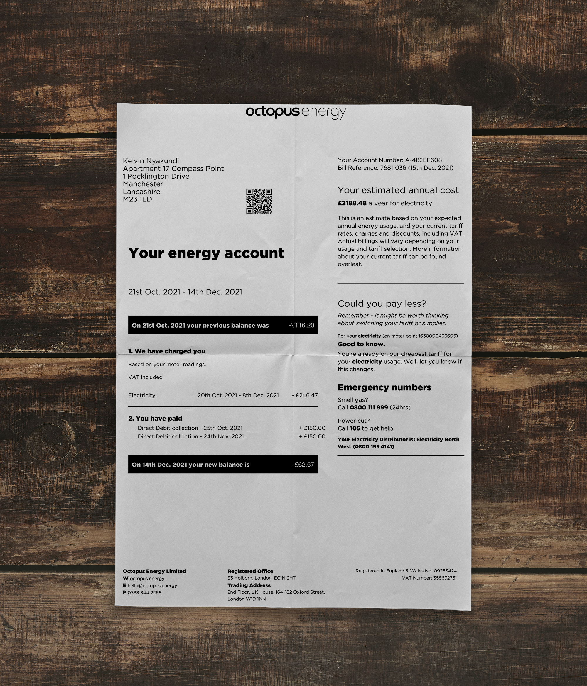 Utility bill | Octopus | United Kingdom-1