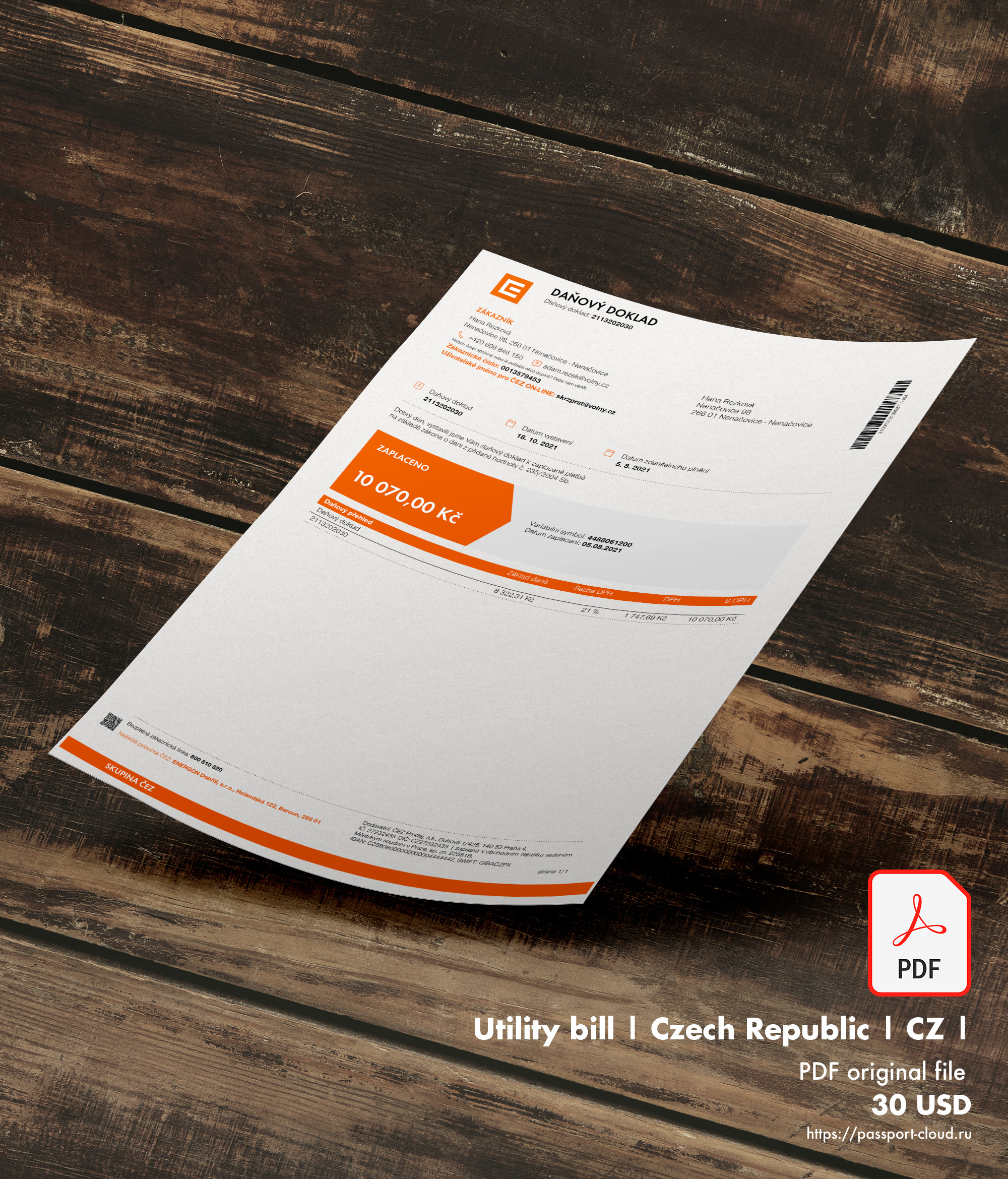 Utility bill | Energon | Czech Republic-0