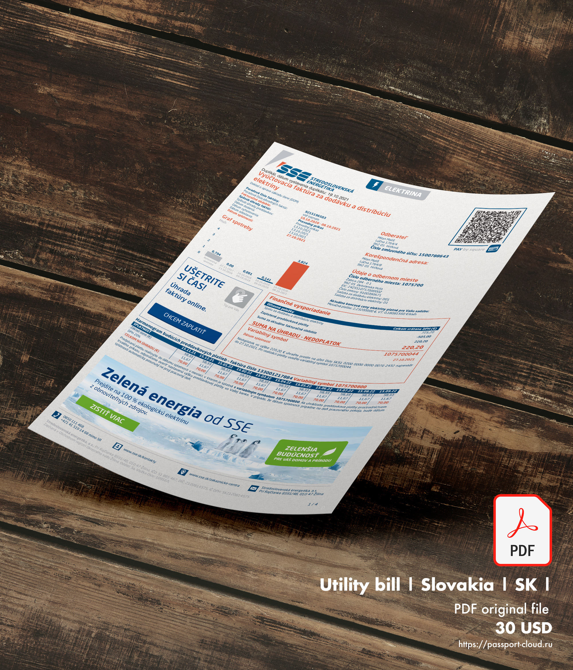 Utility bill | SSE | Slovakia-0