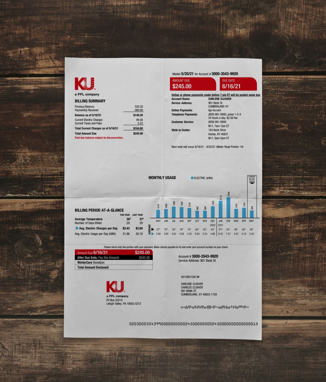 Utility bill | LGE | USA | KY-1