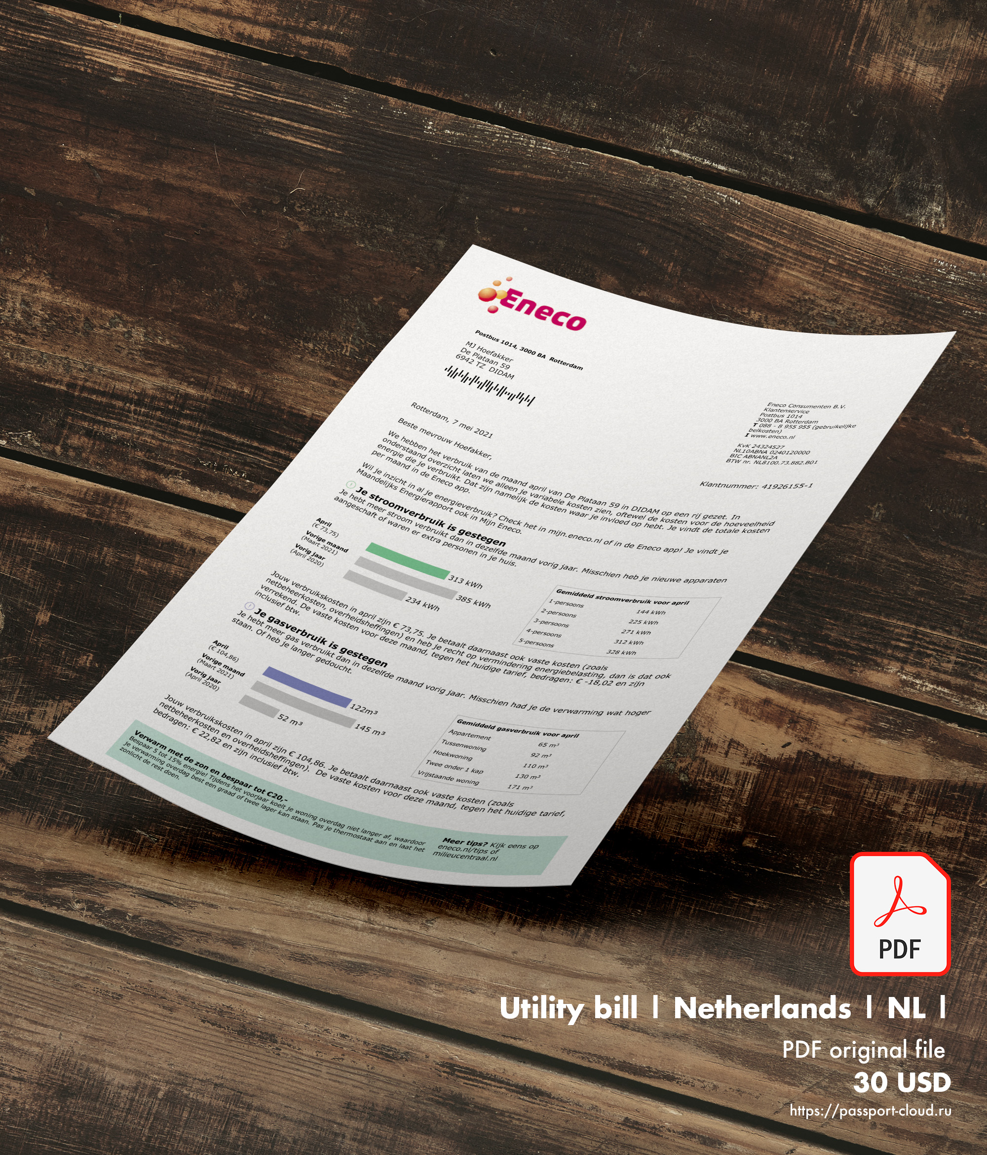 Utility bill  | Eneco | Netherlands-0